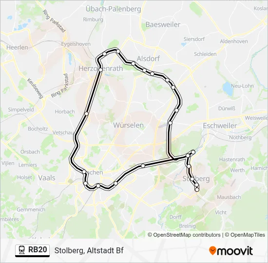 RB20 Train Line Map