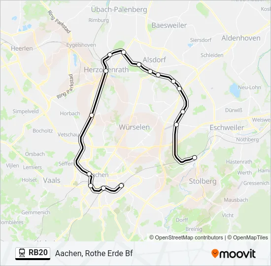 RB20 Train Line Map