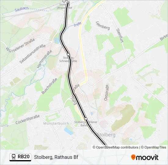 RB20 Train Line Map