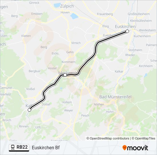 RB22 Train Line Map