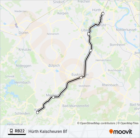 RB22 Train Line Map