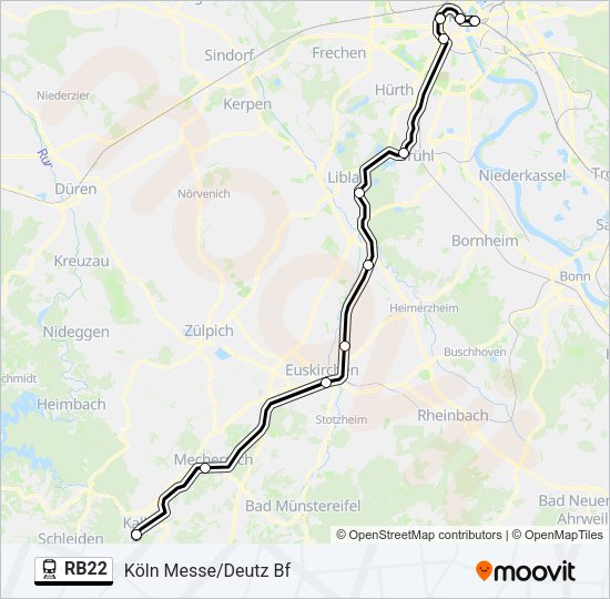 RB22 Train Line Map