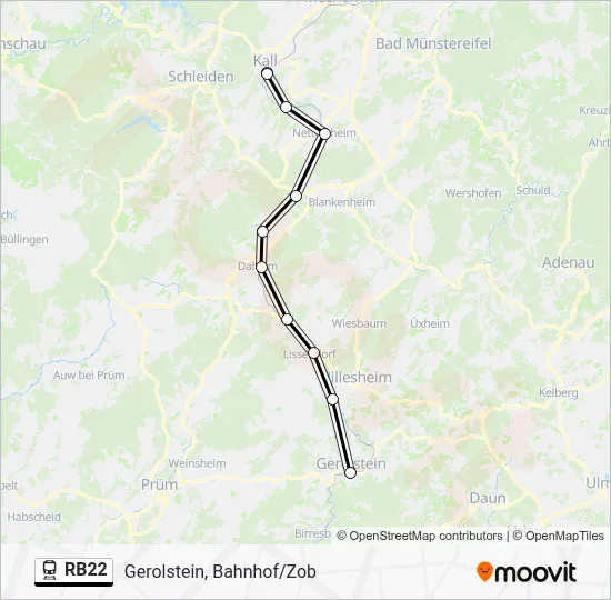 RB22 Train Line Map