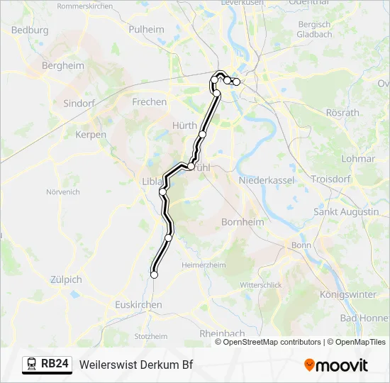 Bahnlinie RB24 Karte