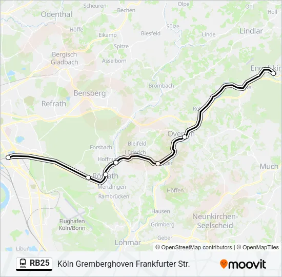 RB25 Train Line Map