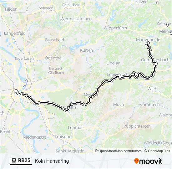 RB25 Train Line Map