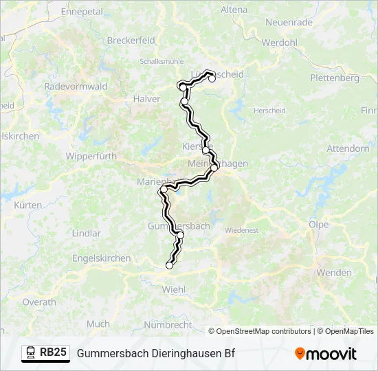 RB25 Train Line Map
