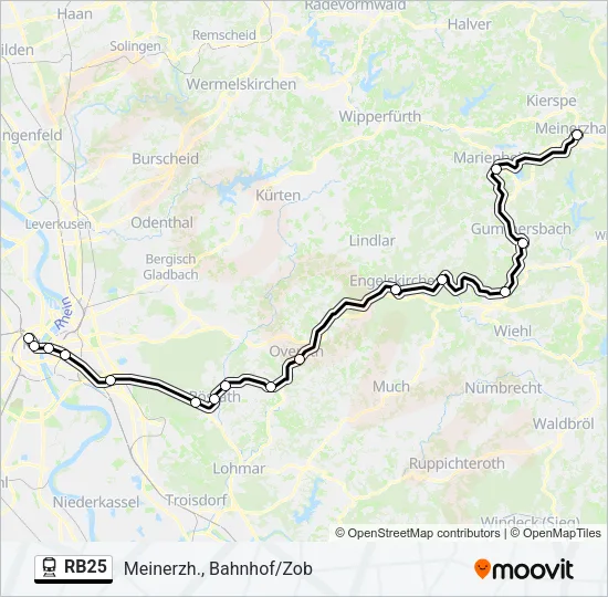 RB25 Train Line Map