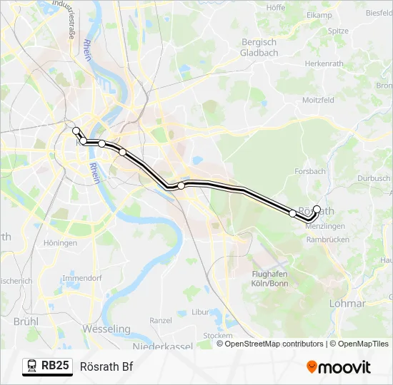 RB25 Train Line Map