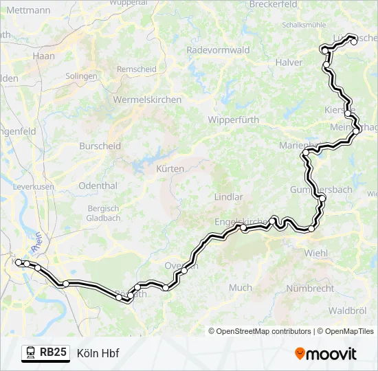 RB25 Train Line Map