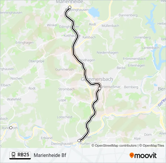 RB25 Train Line Map