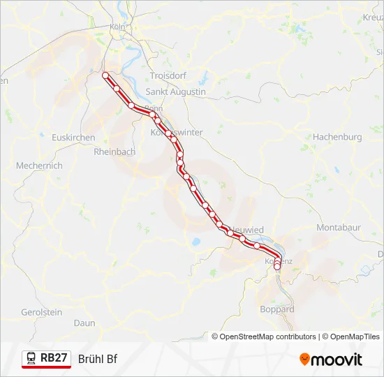 RB27 Train Line Map