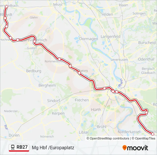 RB27 Train Line Map