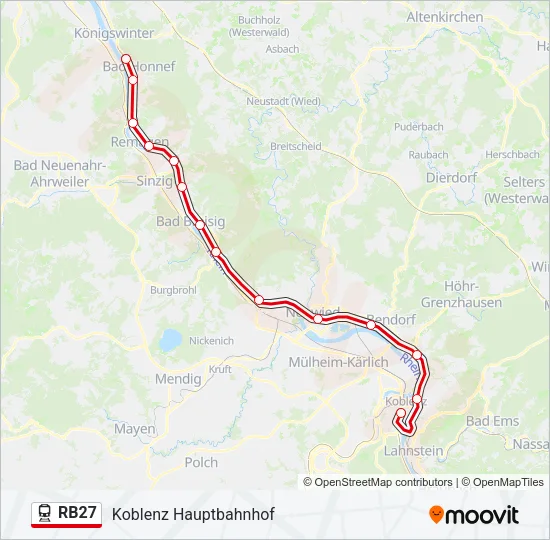 RB27 Train Line Map