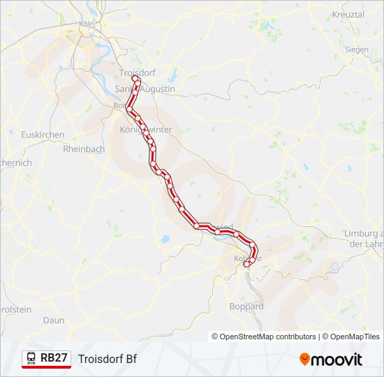 RB27 Train Line Map