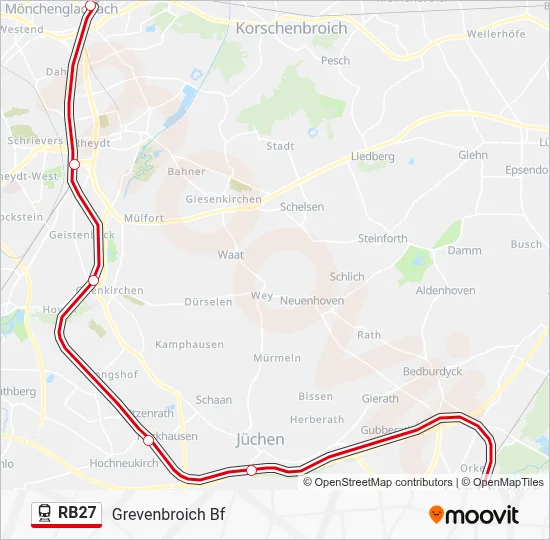 RB27 Train Line Map