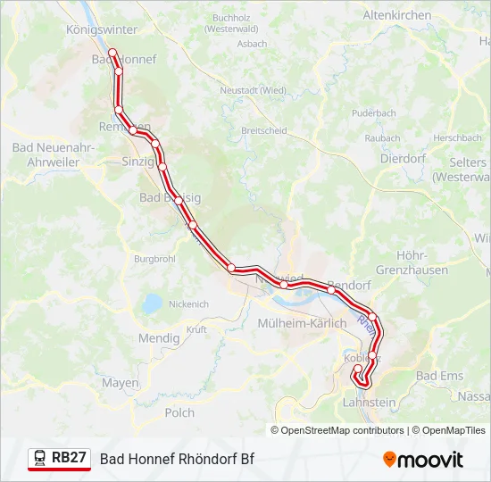 RB27 Train Line Map