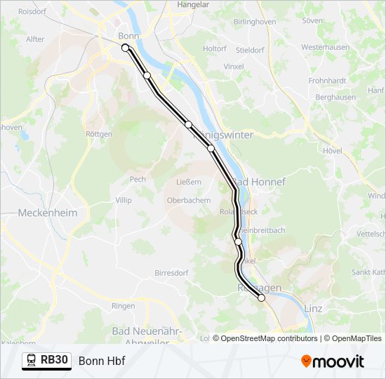 RB30 Train Line Map