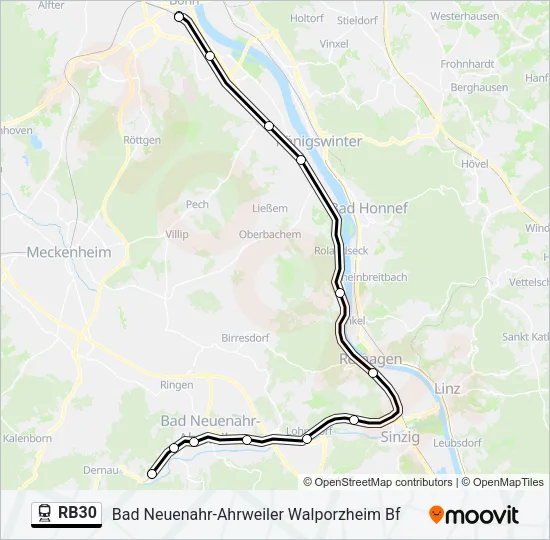 RB30 Train Line Map