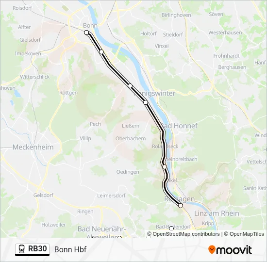 RB30 Train Line Map
