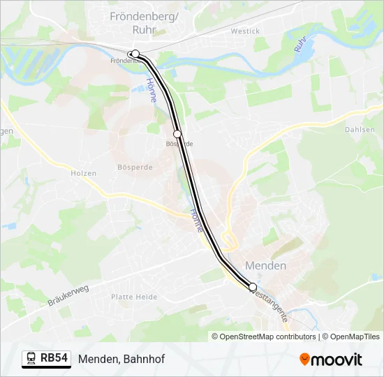 RB54 Train Line Map