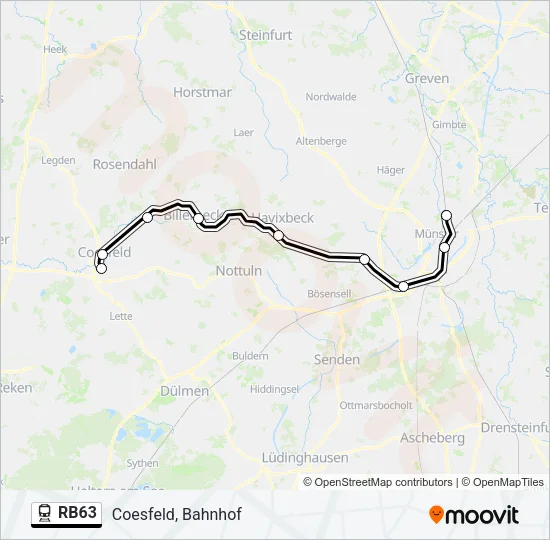RB63 Train Line Map