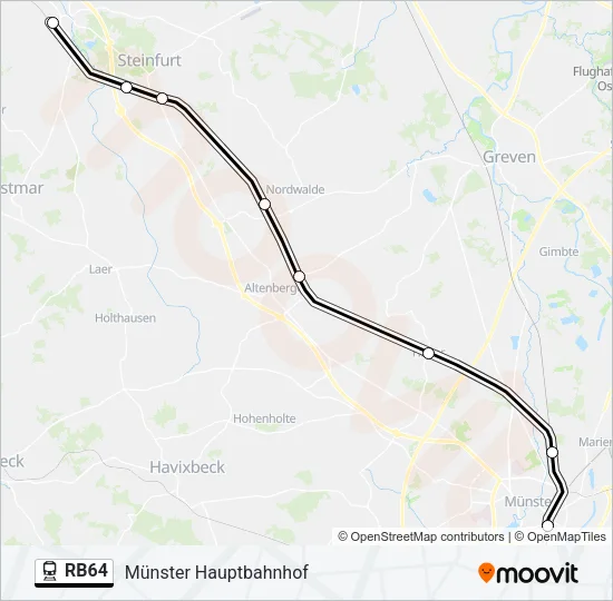 RB64 Train Line Map