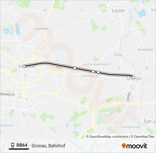 RB64 Train Line Map