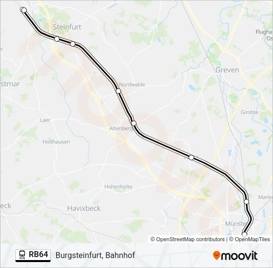 RB64 Train Line Map