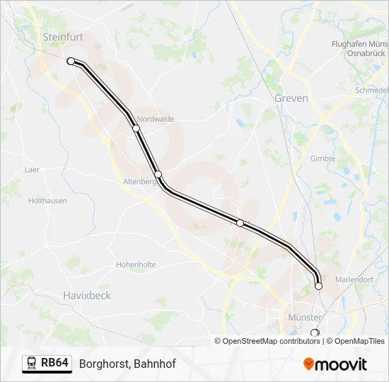 Bahnlinie RB64 Karte