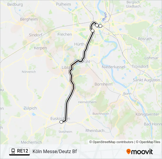 RE12 Train Line Map