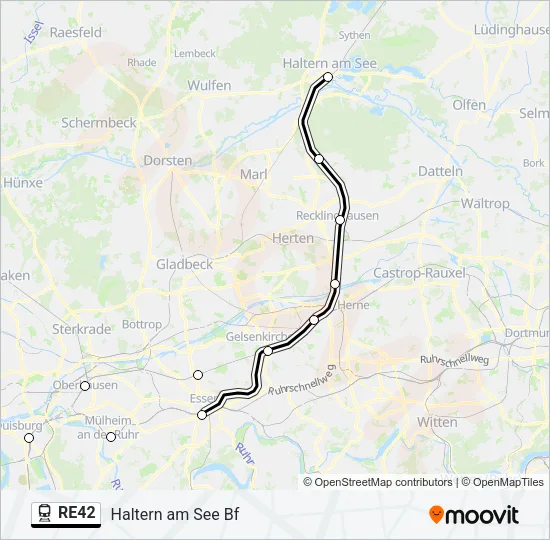 RE42 Train Line Map