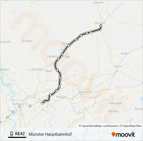 RE42 Train Line Map