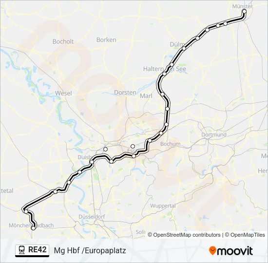 RE42 Train Line Map