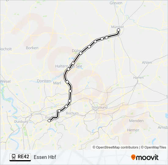 RE42 Train Line Map