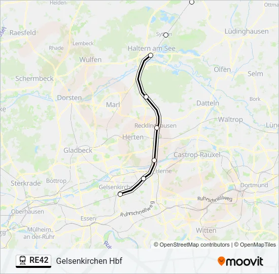 RE42 Train Line Map