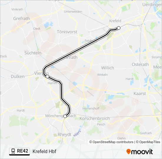 RE42 Train Line Map