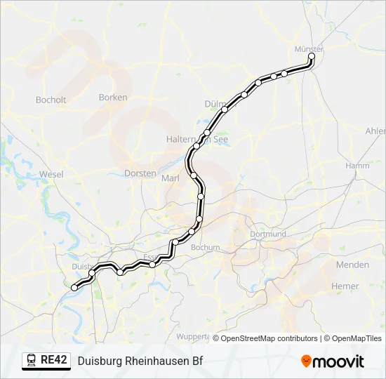 RE42 Train Line Map