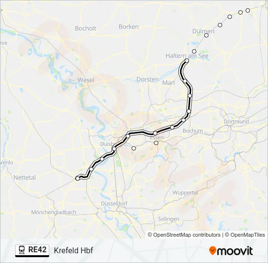 RE42 Train Line Map