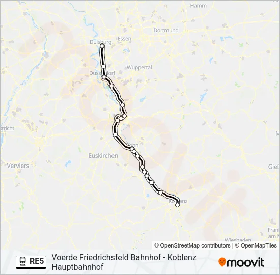 RE5 Train Line Map