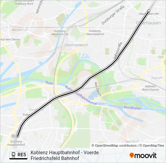 RE5 Train Line Map