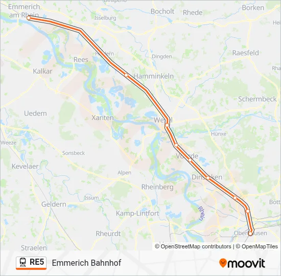 RE5 Train Line Map