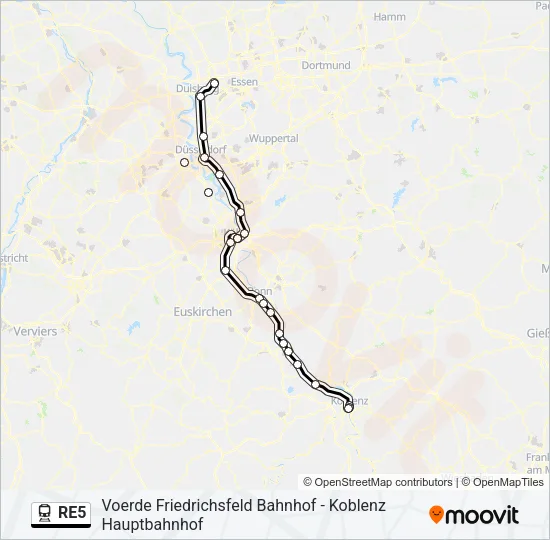 RE5 Train Line Map