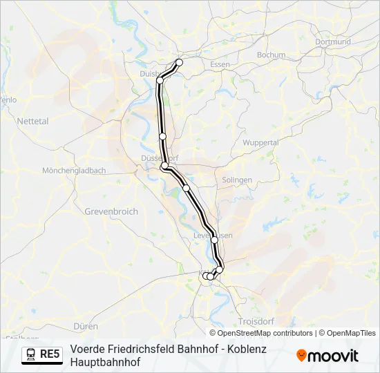 RE5 Train Line Map