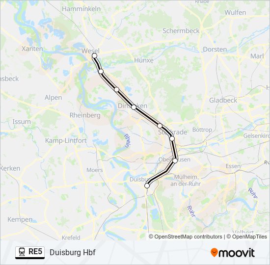 re5 Route: Schedules, Stops & Maps - Duisburg Hbf (Updated)