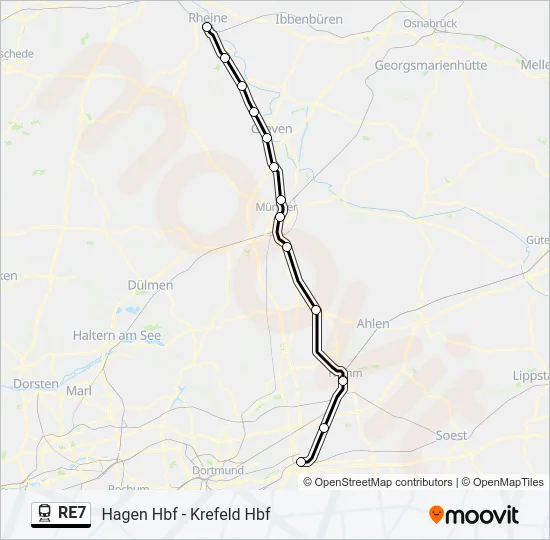 RE7 Train Line Map