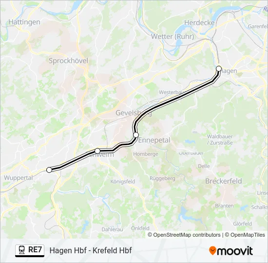 RE7 Train Line Map