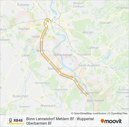 Bahnlinie RB48 Karte