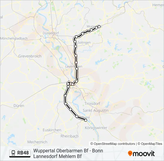 Bahnlinie RB48 Karte