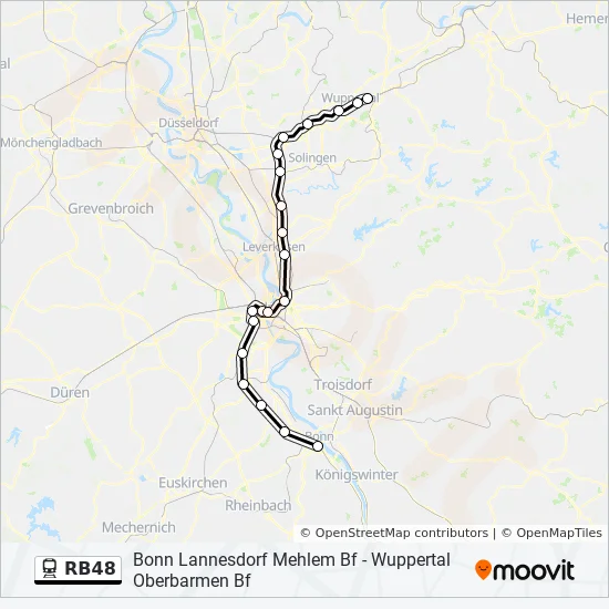 Bahnlinie RB48 Karte